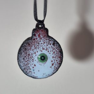 Red Copper & Enamel Bauble Decoration 5
