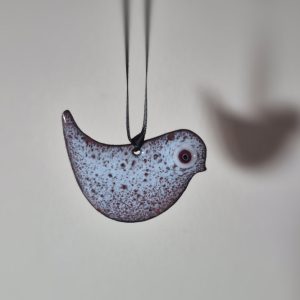 Red Copper & Enamel Bird Decoration 3
